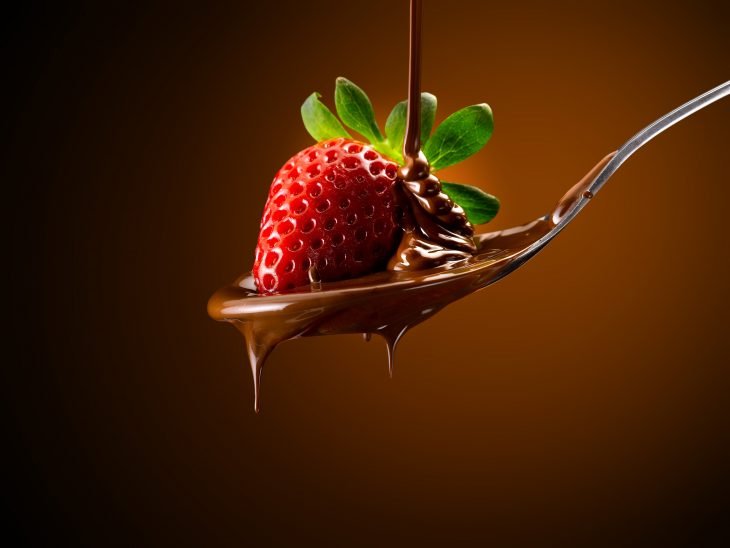 Strawberries covered with chocolate