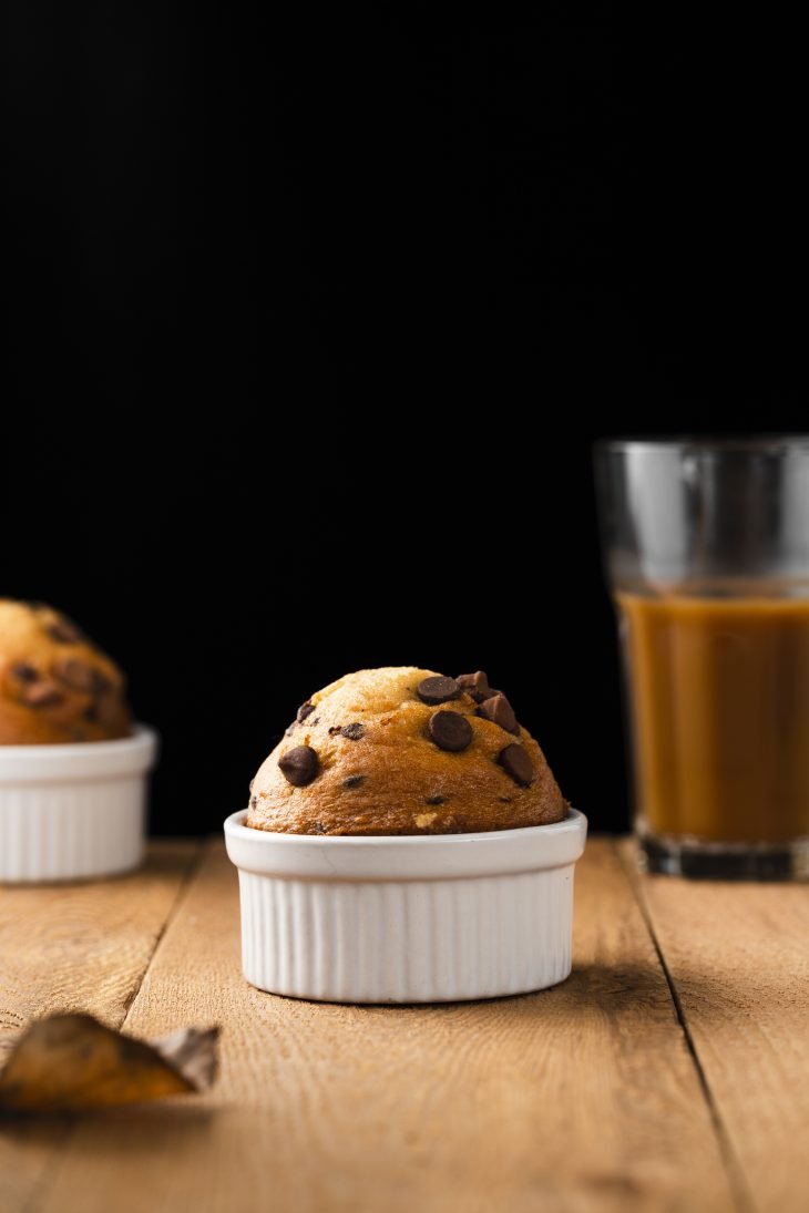Ponquecitos con yogur y chispas de chocolate
